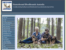 Tablet Screenshot of hunterhoundbloodhounds.com